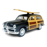 Miniatura Carro Ford Woody Wagon 1949 Com Prancha De Surf