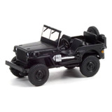 Miniatura Carro Jeep Wilys 1942 Black Bandit 1/64 Preto 