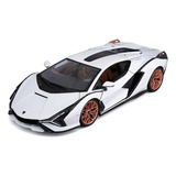 Miniatura Carro Lamborghini Sian Fkp 37 1 18 Burago Branca
