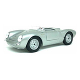 Miniatura Carro Porsche 550 A Spyder Prata 1 18 Maisto 31843