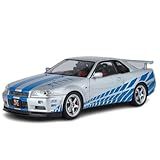 Miniatura Carro Skyline Níssan GTR-R34 -1999- Do Brian Velozes E Furiosos - Escala 1-18