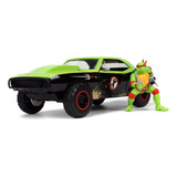 Miniatura Carro Tartarugas Ninjas 1 24 Jada Coleção Cor Chevrolet Camaro 1967 Raphael
