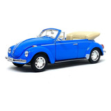 Miniatura Carro Volkswagen Fusca Beetle 1 24 Welly Azul