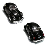 Miniatura Carro Volkswagen Fusca Preto 1 24 Welly