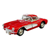 Miniatura Chevrolet Corvette 1957 Vermelho Metal 1 34