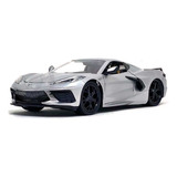 Miniatura Chevrolet Corvette Stingray 2020 Prata Jada 1 24
