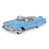 Miniatura Chevrolet Impala Conversível 1958 Azul 1 18