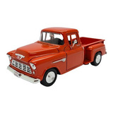 Miniatura Chevrolet Pickup 1955 Laranja Metal 1 24