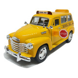 Miniatura Chevrolet Suburban 1950 Escolar Carrinhos Coleção 