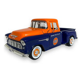 Miniatura Coleção Chevrolet Pick up 1955 Gulf 1 24 Motormax