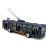 Miniatura Coleção Ônibus Elétrico Metal Fricção Abre Portas