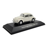 Miniatura Coleção Volkswagen Fusca 1500 1973 Branco 1 43