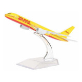 Miniatura De Avião Boeing 757 Dhl Metal 16cm 1 400