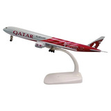 Miniatura De Avião Boeing 777 Qatar Airways 20cm Metal