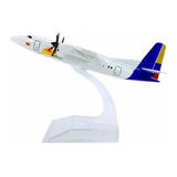 Miniatura De Avião Fokker F50 Satena Airlines Metal 16cm