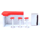 Miniatura De Bar Maquete 1 100 05 Peças Minitec 675