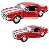 Miniatura De Carro Camaro Z 28 1967 Carrinho De Coleção Carrinho De Ferro Abertura De Portas Com Fricção 13 CM Escala 1 37 Kinsmart Vermelho 