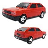 Miniatura De Carro Gol Quadrado CL 1994- 20 CM- Material Em Plástico- Miniaturas De Carros Antigos- Diverplas -Vermelho-