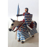 Miniatura De Cavaleiro Medieval Com Bandeira