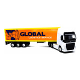 Miniatura De Ferro Carreta Volvo Fh 500 Trucado 1 64 Welly