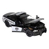 Miniatura De Ferro Dodge Charger Policia 18cm 1 24 Motor Max