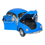 Miniatura De Ferro Volkswagen Fusca 1 24 16cm Welly
