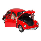 Miniatura De Ferro Volkswagen Fusca 1 24 16cm Welly
