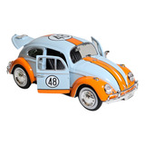 Miniatura De Ferro Volkswagen Fusca Gulf 16cm 1/24 Motor Max