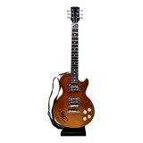 Miniatura De Guitarra Les Paul 1 4 25cm Madeira Slash Gnr