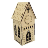 Miniatura De Igreja Única Madeira Mdf Artesanato Maquete