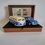 Miniatura De Kombi VW 1962 E Fusca VW 1967 Escala 1 32 Com Caixa De MDF
