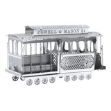 Miniatura De Montar Trem Bondinho Metal Earth Powell Mason Cor Prata