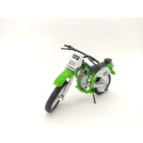 Miniatura De Moto 1 18 Cross Maisto Coleção Ferro Cor Kawasaki Klx250sr Verde