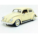 Miniatura De Volkswagen Beetle Fusca 1955 Creme 1 18 Burago