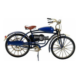 Miniatura Decorativa Bicicleta Em Metal Azul 31cm Dr0146 Btc