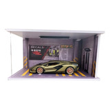 Miniatura Diorama Cenário Garagem 1 18 Luz Diecast