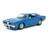 Miniatura Dodge Charger R t 1969 Azul Maisto 1 25