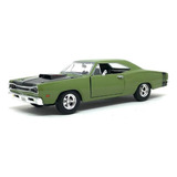 Miniatura Dodge Coronet Superbee 1969 Verde Motormax 1 24