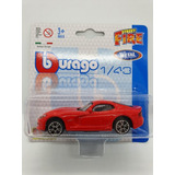 Miniatura Dodge Viper Gts Vermelho - Escala 1/43 - Burago