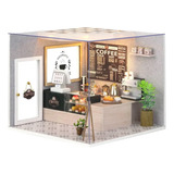 Miniatura Dollhouse Realista Mini 3d Cafeteria