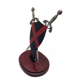 Miniatura Escudo Medieval Com 2 Espadas E Suporte F3