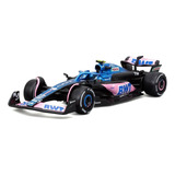 Miniatura F1 Alpine A523 10 P Gasly 2023 1 43 Burago Cor Azul Rosa