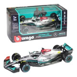 Miniatura F1 Mercedes Benz W13 2022- 1:43 Lewis Hamilton #44 Cor Prateado