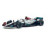 Miniatura F1 Mercedes W13 Amg 63 G Russel 2022 1 43 Burago Cor Prateado