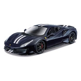 Miniatura Ferrari 488 Pista Azul Bburago 1 24