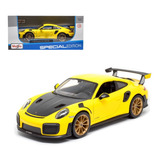 Miniatura Ferro Porsche 911 Gt2 Rs 1/24 Amarelo Maisto