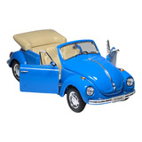 Miniatura Ferro Volkswagen Fusca Conversível 1 24 16cm Welly