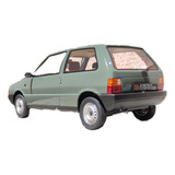 Miniatura Fiat Uno Verde. Escala 1:18 Carro Nacional Coleção