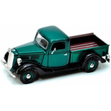 Miniatura Ford 1937 Pickup Motor Max 1:24 Motormax Verde