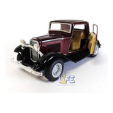 Miniatura Ford 3 Window Coupe 1932 Escala 1 34 Kinsmart Cor Bord